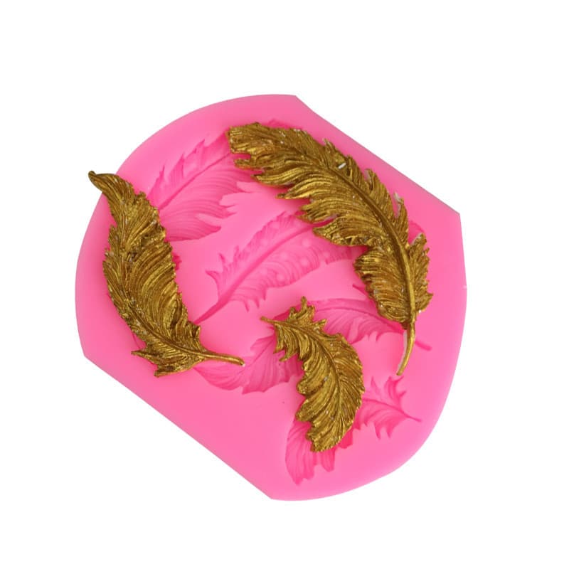 Handmade Large Feather Chocolate Decoration Silicone Baking Mold Drip Sugar Paste Egg Shape Irregular Cake Molds for Baking