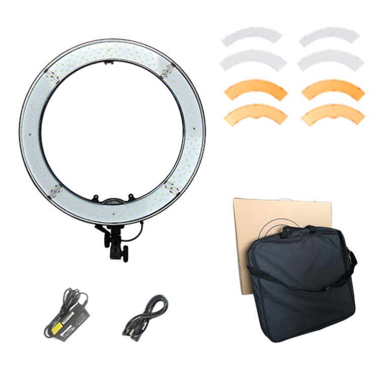 Green Season 18-inch LED Monochrome Ring Fill Light, Anchor Live Streaming Selfie Light for Beauty, Colored Contact Lens, and Phone Nail Art Light