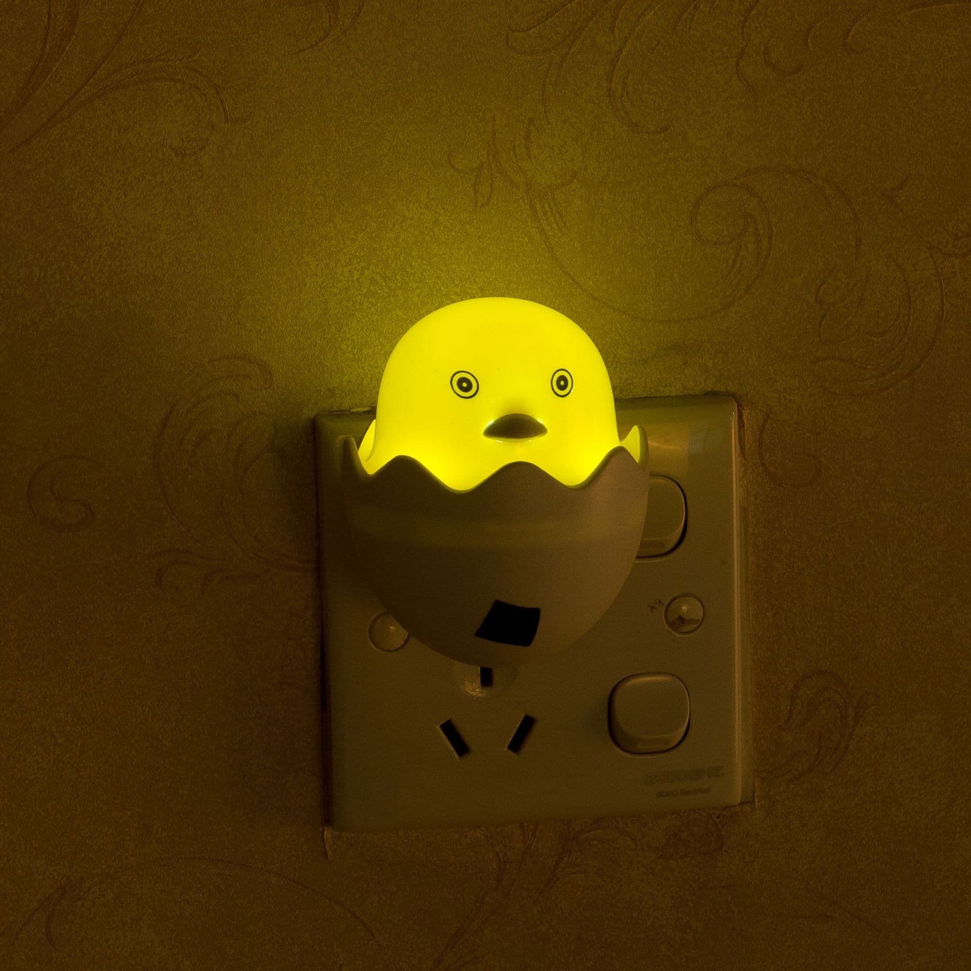 Discount Wholesale LED Light-Control Night Light, Creative Cute Eggshell Yellow Duck Plug-in Nursing Lamp, Stall Gift