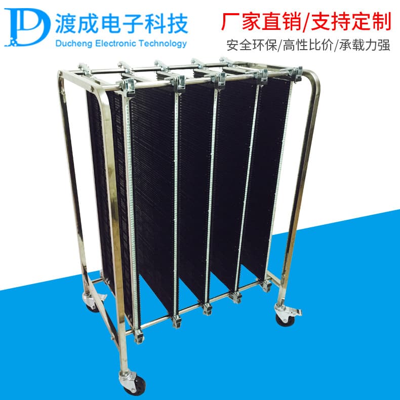 Dongguan anti-static PCB turnover carts, SMT stainless steel material multi-layer racks, anti-static transport carts with free shipping