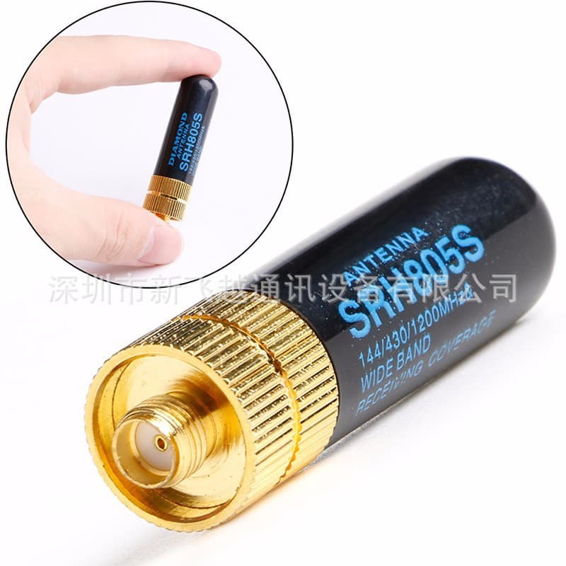 SRH805S Thumb Antenna for Baofeng Intercom UV-5R, 888S, GT-3, etc., Mini Antenna SMA-F