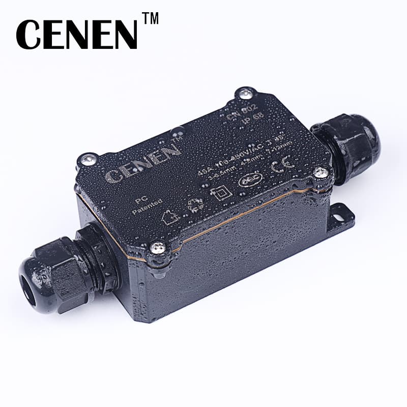 Custom IP68 Waterproof Junction Box, Wholesale Buried Light Waterproof Box, Outdoor Plastic Two-Way Cable Junction Box