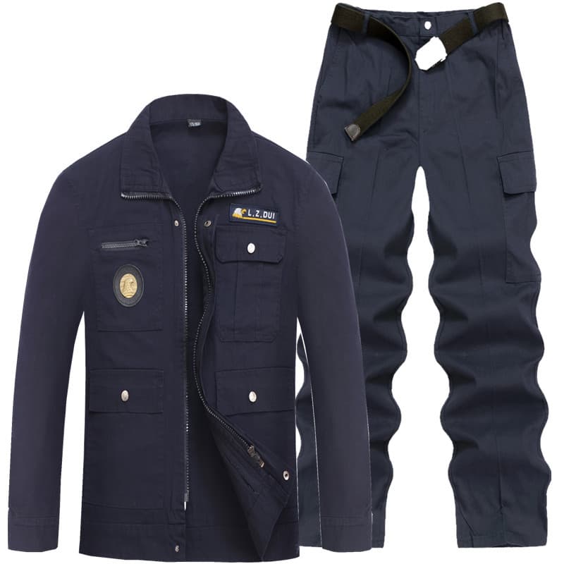 Men's labor protection welder work clothes pure cotton anti-scalding camouflage suit men's wear-resistant special forces thickened spring, autumn and winter