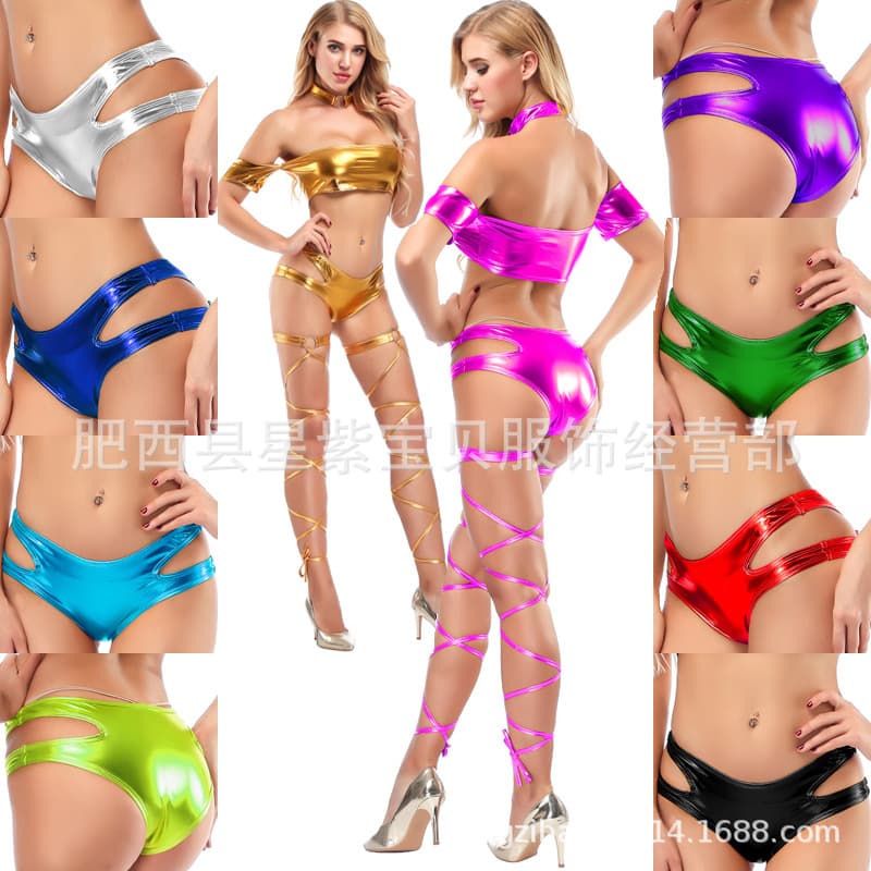 Sexy European Style Women's Underwear Low Waist Double Side Hollow Out Triangle Briefs Shorts 2102 Bottom