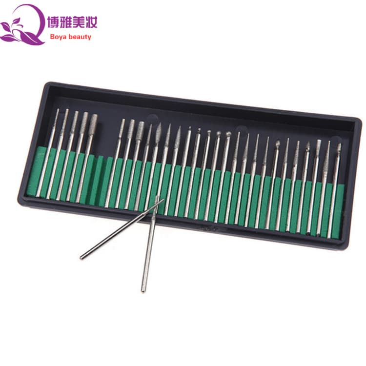 Cross-border Nail Polishing Tool Alloy Grinding Head 30-Piece Set Electric Grinding Machine Accessories Grinding Needle