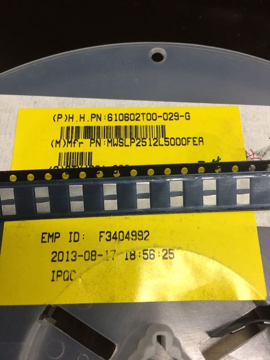 WSLP2512L5000FEA [Current Sense Resistors - SMD 3watts .0005