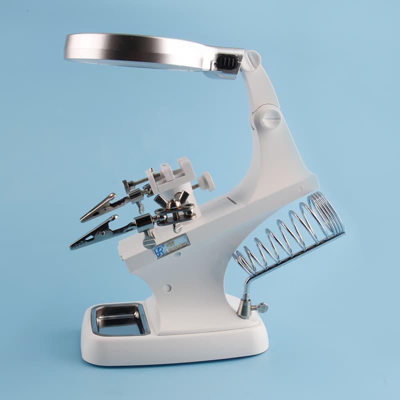 New LED lamp bracket rotating repair magnifying glass desktop high-definition acrylic magnifying glass repair tool 7023B
