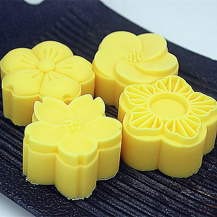 Four Different Patterns Snow Skin Mooncake Mold Cantonese Mooncake Mold Handmade Soap Mold Mung Bean Cake Silicone Mold