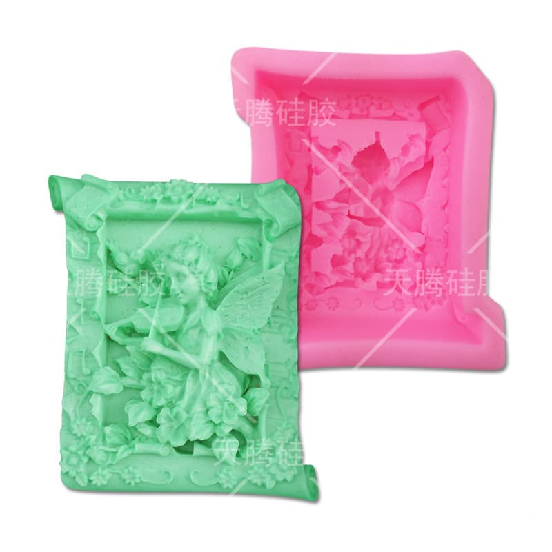 DIY Fairy Playing Violin Soap Mold Silicone Mold Handmade Fondant Cake Mold Fondant Tool Cake Mold