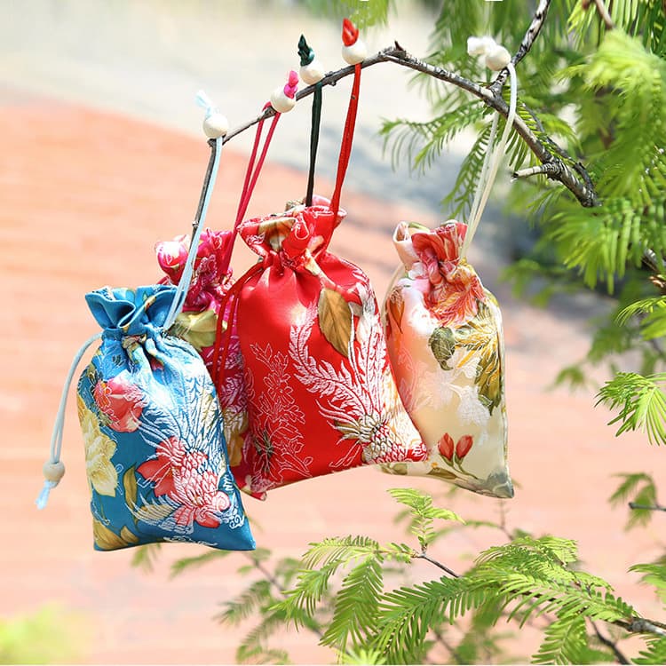 Wholesale Chinese Style Gift Bag Pouch, Retro Classical Storage Bag, Gift Jewelry Jade Accessories Packaging Bundle