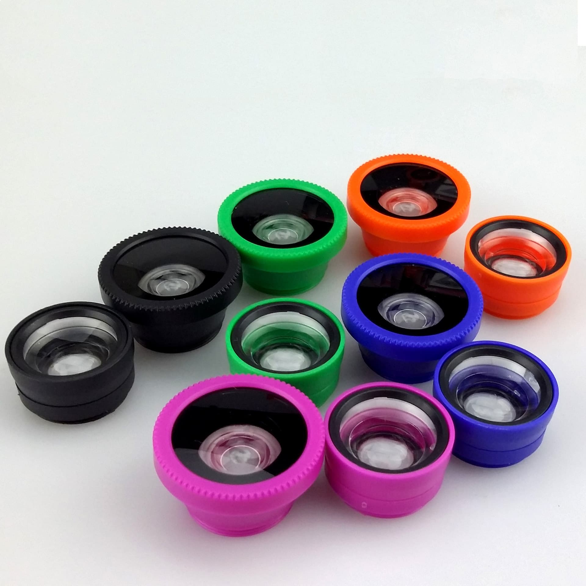 Plastic Acrylic Lens Three-in-One Lens 180 Fisheye Wide Angle Macro Phone External Lens