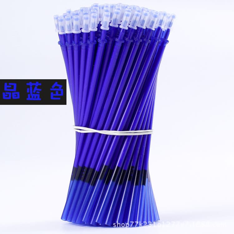 Gel 0.5mm black full needle-tube refills for student and office stationery, erasable refills, tip pen refills.