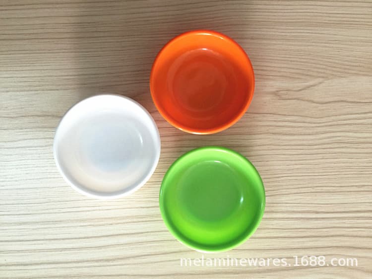 Foreign Trade Melamine 2.5-inch Round Colorful Small Dish Vinegar Dish Seasoning Dish $1 Store Supply Imitation Porcelain Tableware