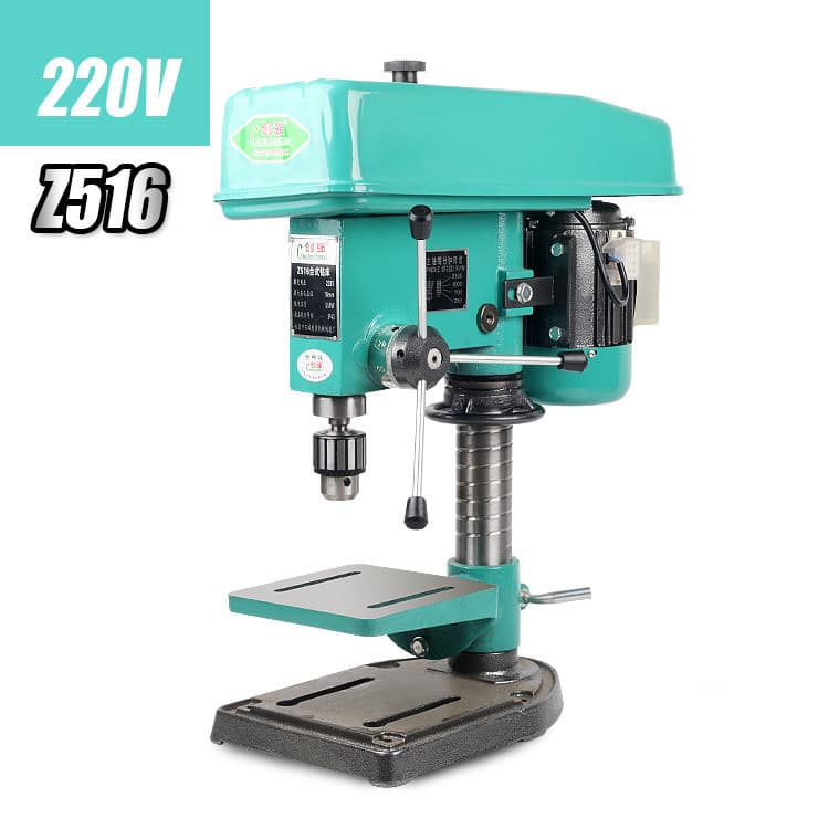 Chuangqiang Bench Drill 16MM Stainless Steel Channel Steel Desktop Drill Press Industrial Grade High Power 550W Lightweight Household Processing Drill