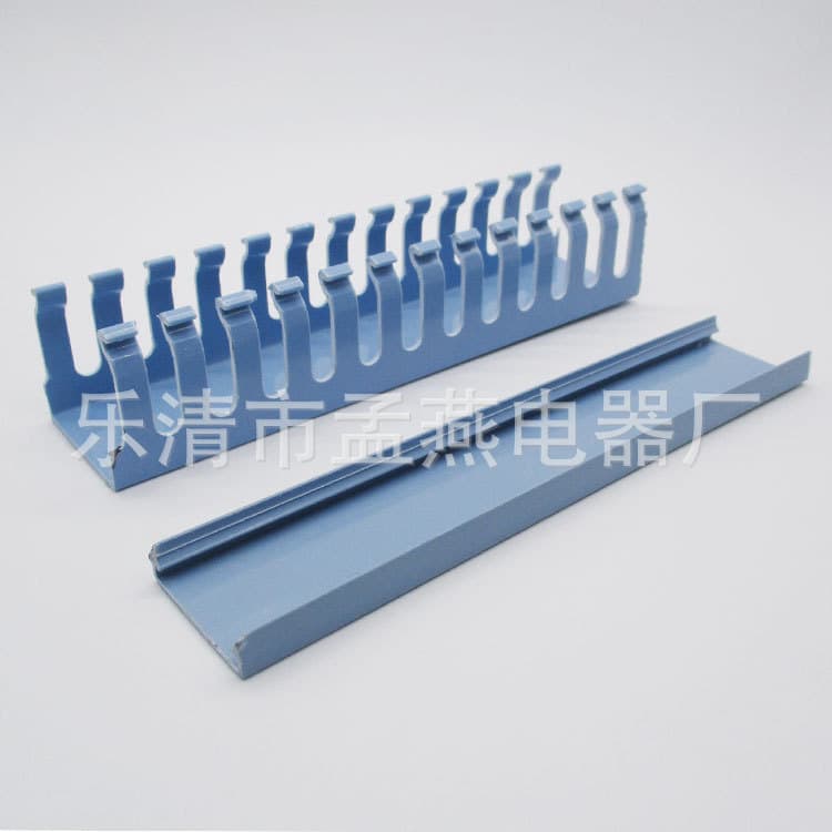 Factory direct PVC wire duct 3025 insulated wiring duct, 30*25 cable raceway, wiring trunking, blue 100 meters