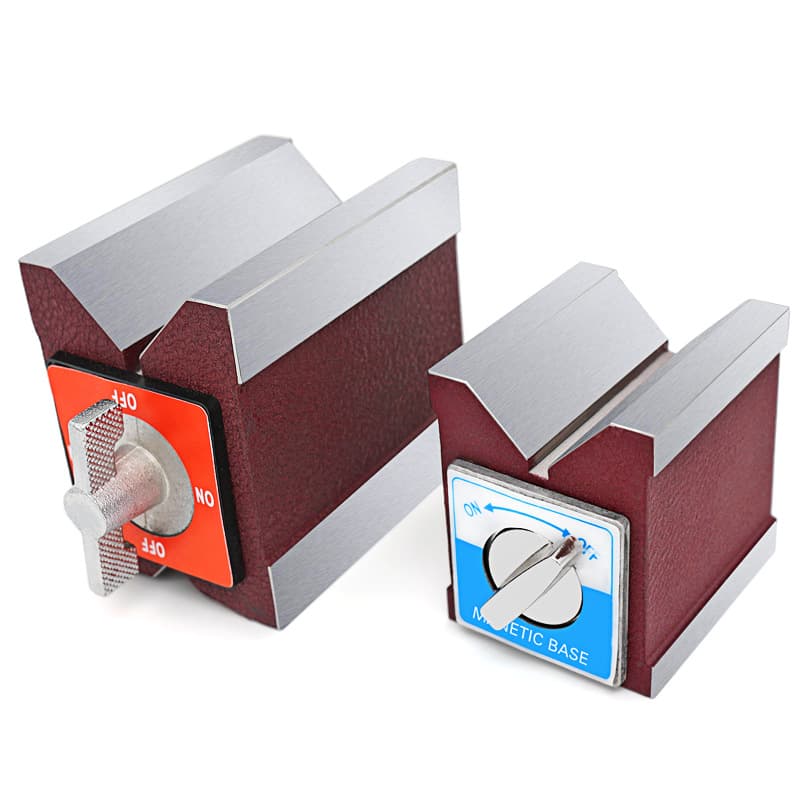Strong switchable magnetic base, magnetic base for wire cutting, V-shaped triangular table and V-block.