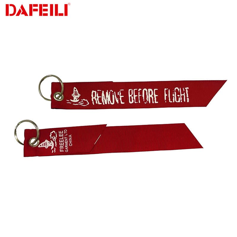 MA1 Flight Jacket Arm Accessory Streamer REMOVE BEFORE FLIGHT Keychain