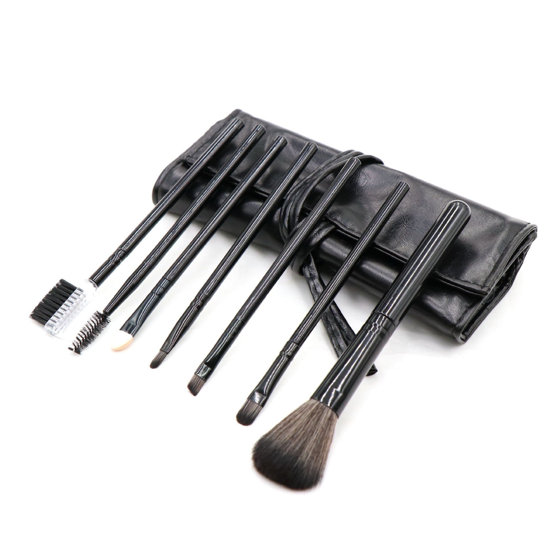 Supply 7 cosmetic brush set 7 cosmetic brush Pu material brush package beauty tools portable style spot sales