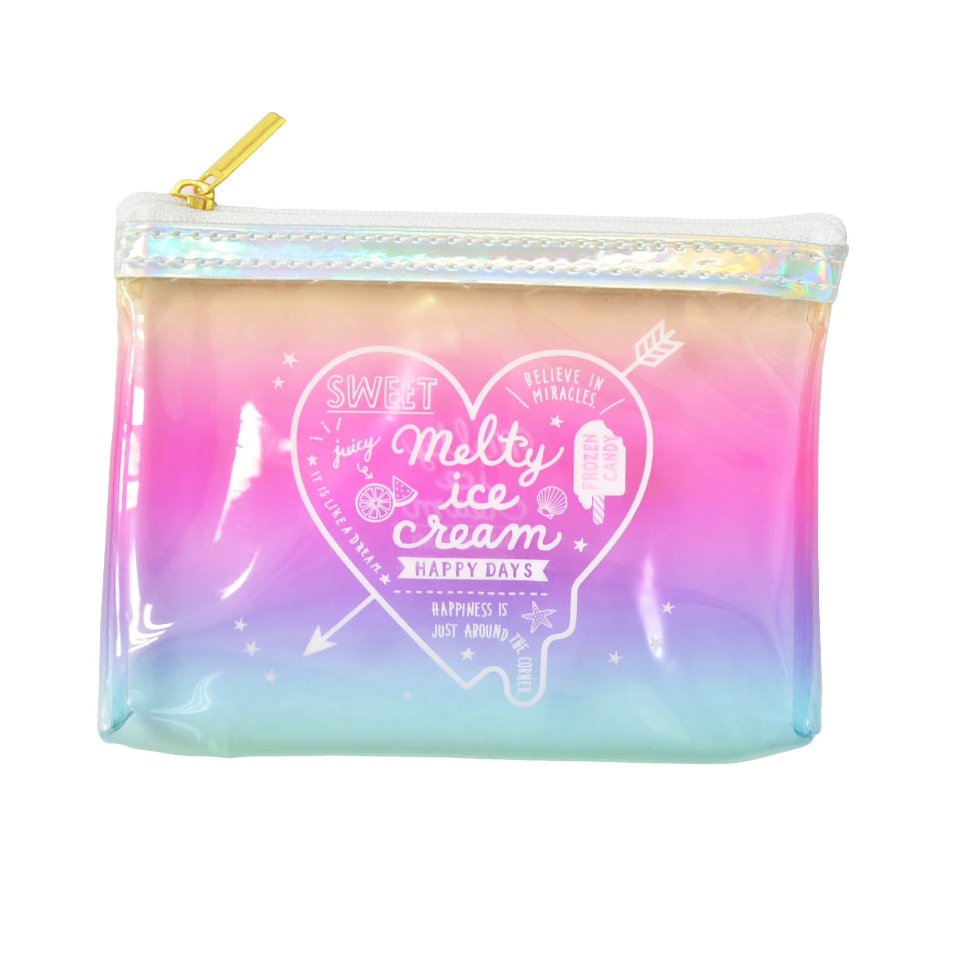 PVC Transparent Soft Pouch Cosmetic Bag Stationery Bag Storage Bag Sewn Zipper Handbag Handmade