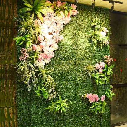 Simulation plant wall lawn green plant wall lawn simulation lawn Milan grass eucalyptus decorative lawn with fake grass