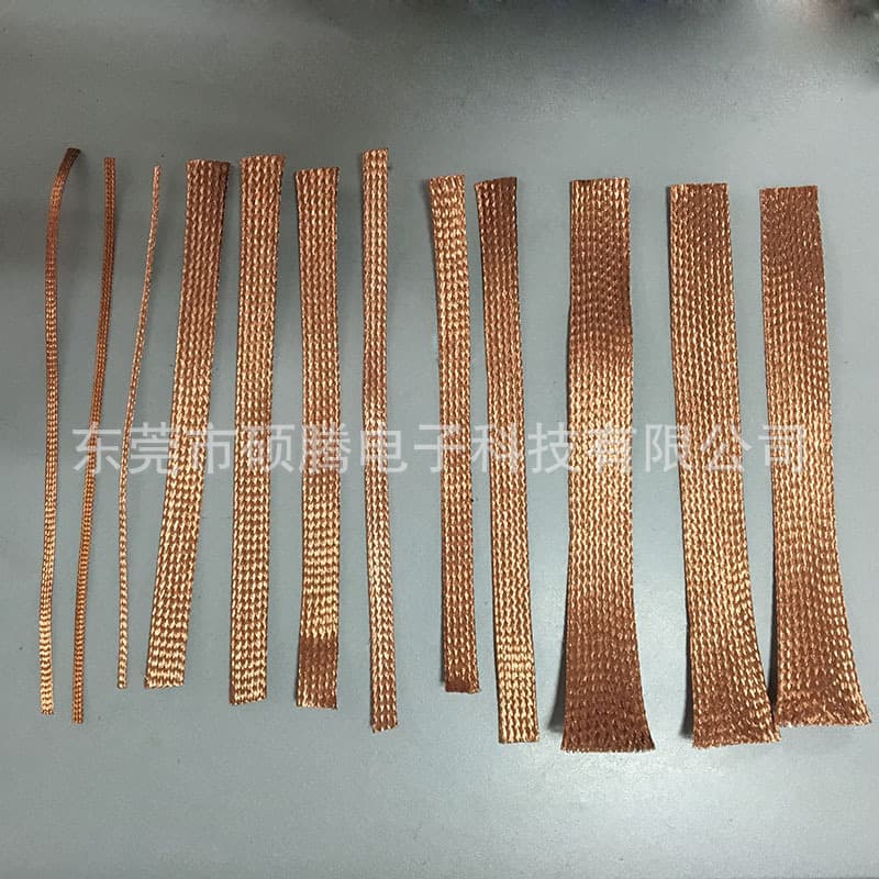 Bare Copper Shielded Braided Sleeve 2MM Soundproof Expandable Sleeving with Copper Braid