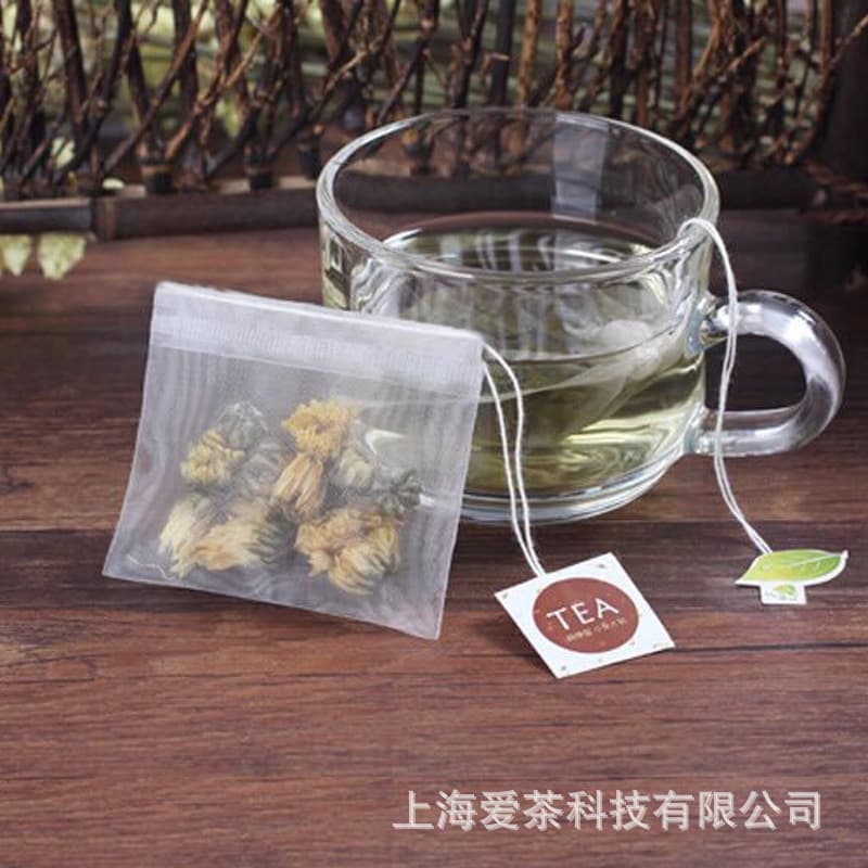 Nylon Tea Filter Bags for Loose Tea, Drawstring Tea Bags, 6 x 7 cm, Small Tea Packaging Bags for Loose Tea Storage