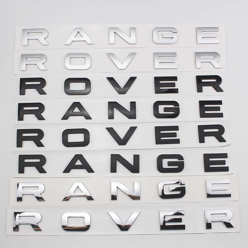 Suitable for Land Rover machine cover label RANGE ROVER word mark Aurora Range Rover English letter car sticker logo car logo mark