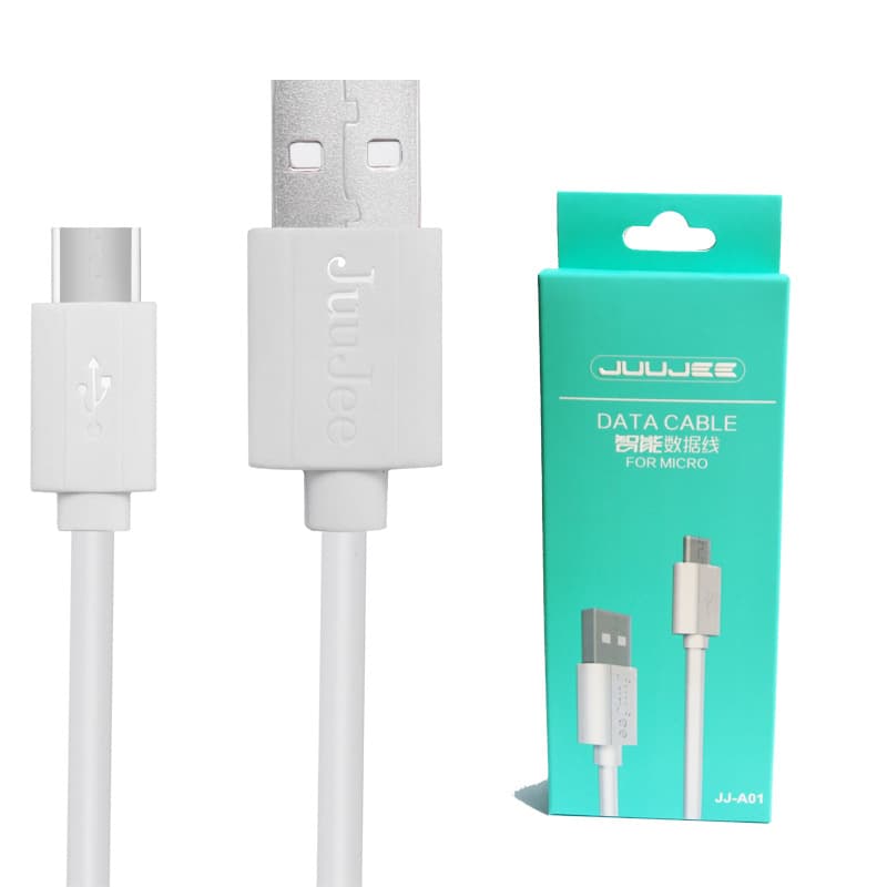 Factory Wholesale Jujie Phone Data Cable Android Smart V8 Micro Universal USB Standard Extended Head