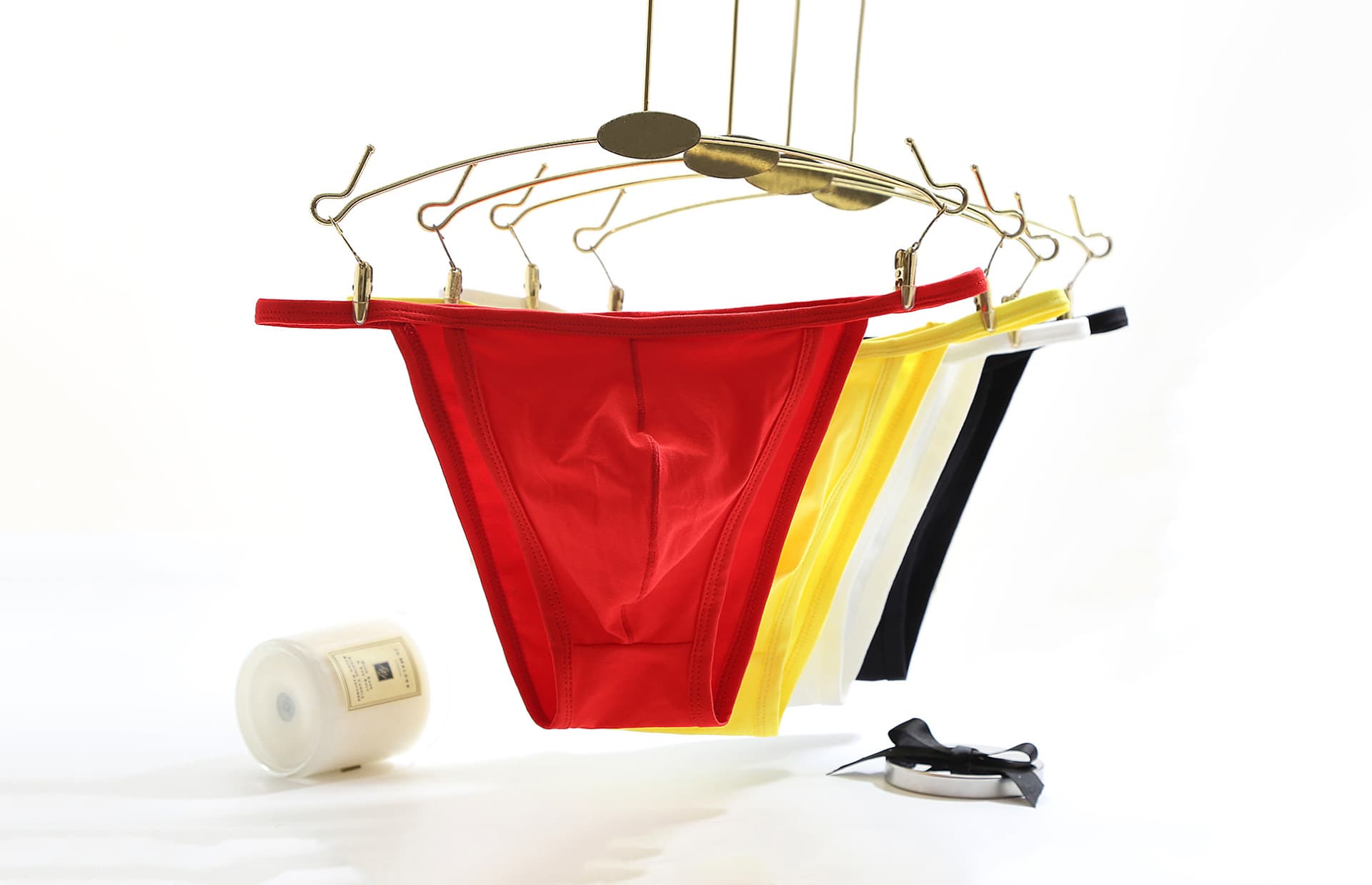 Factory Direct Sexy Underwear Men's Briefs T-Back Thong Cotton Sexy Export Hot Selling Solid Color Men's Underwear
