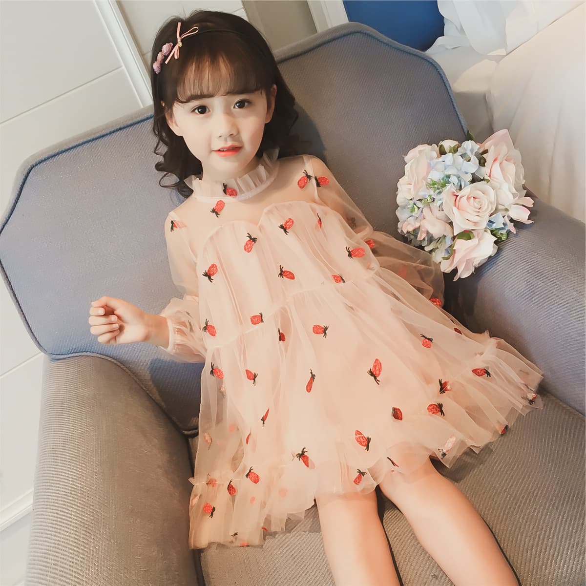 Children's Clothing Drop Shipping Girls' Dress Elegant Cool Princess Dress 26 Summer New Style Export 3-8 Years