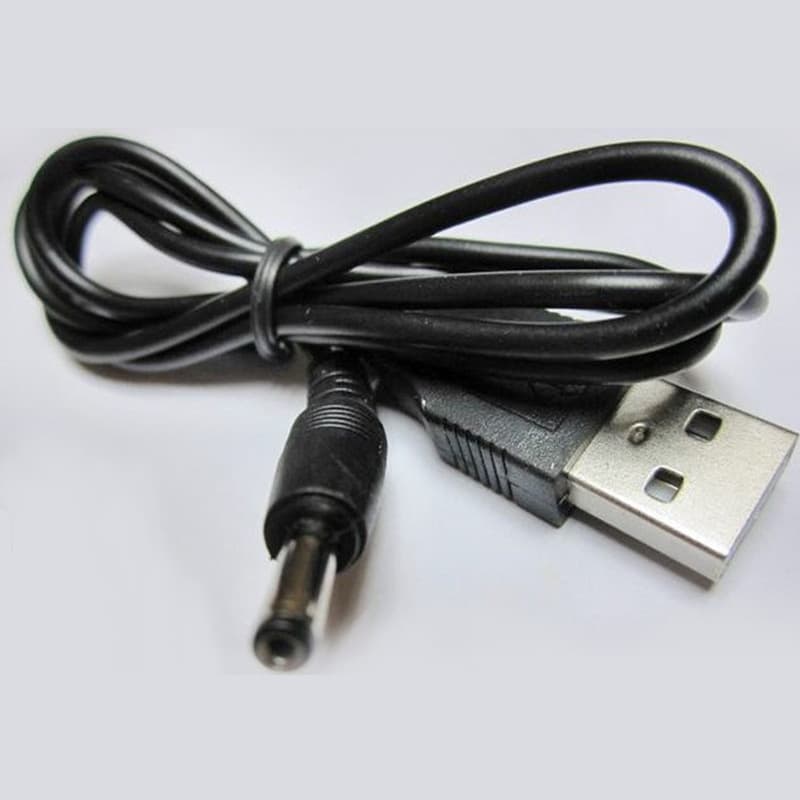DC Charging Cable 4.2V 18650 Lithium Battery Universal Charger with USB 3.5mm Data Cable for Flashlight Charging
