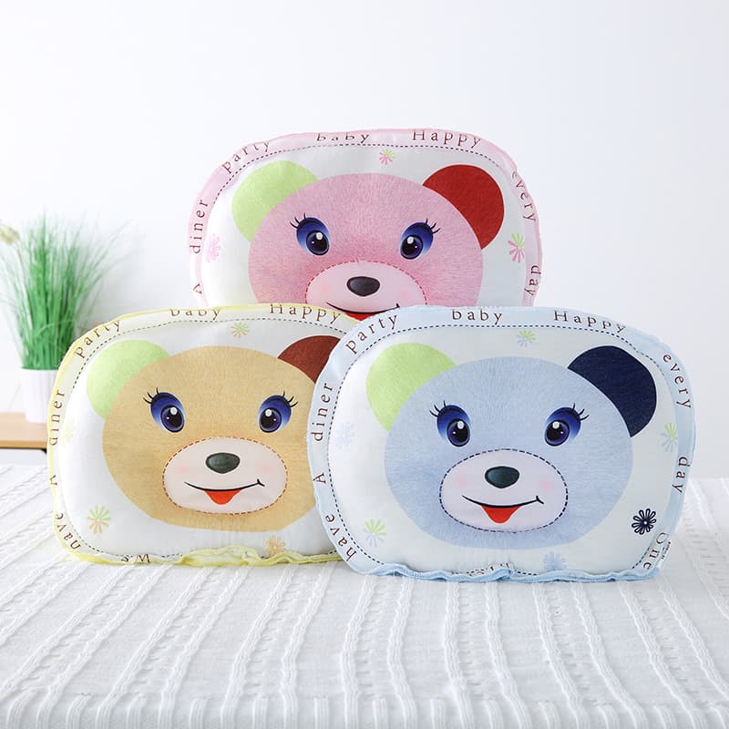 Sunny Chrysanthemum Playful Bear Baby Pillow, High-Definition 3D Visual Design