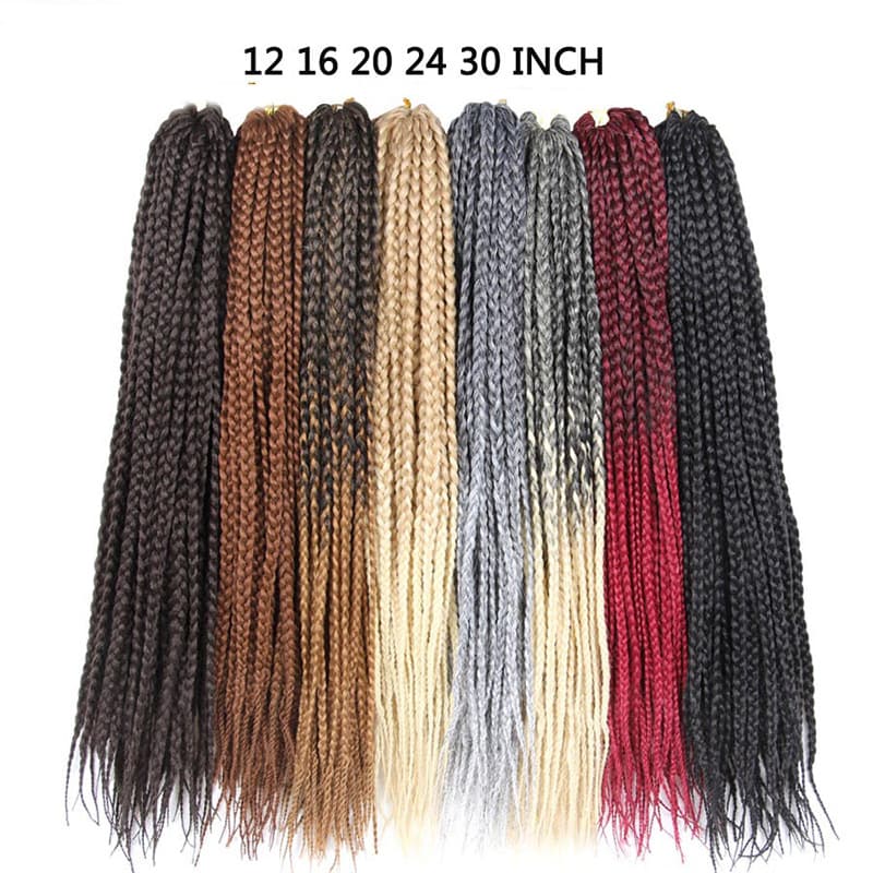Chemical fiber wig best-selling dreadlocks BOX BRAIDS 30-inch extra long small three-strand braid