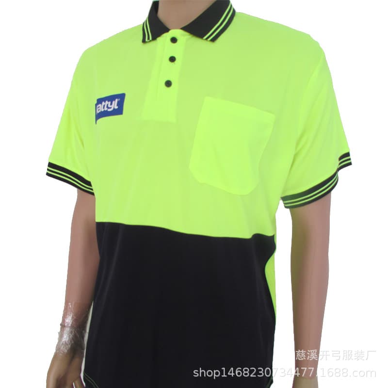 High-Quality Short Sleeve Polo Shirt Premium European Size T-Shirts Three-Button Contrast Knit Collar Export Promotion T-Shirt