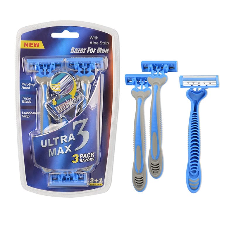 MAX Men's Disposable Manual Shaver with Three-Layer Stainless Steel Sensor Head - Manufacturer