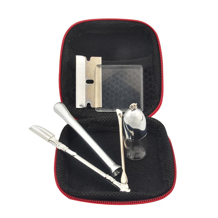 Cross-border exclusive new model portable smoking set, snuff bottle set, glass piece 6-piece pipe set