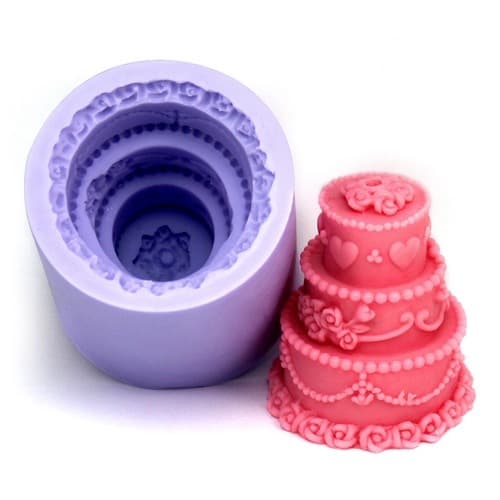 Birthday cake shape candle mold silicone mold handmade soap chocolate silicone mold manufacturer custom wholesale