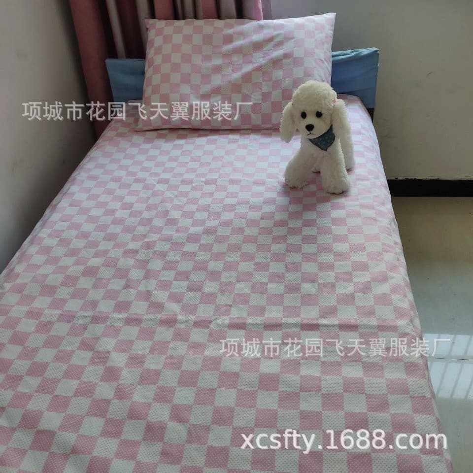 Hospital Medical Clinic Nursing Home Bedding Three-Piece Set: Pillowcase, Quilt Cover, Bed Sheets, Pure Cotton Polyester Cotton Bed Cover and Sheets