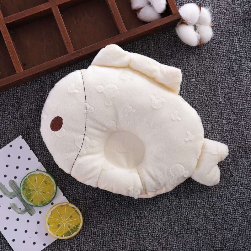 Baby Fixed Anti-Flat Head Shaping Pillow Infant Head Shape Correction Pillow Newborn Pearl Cotton Pillow 0-1 Year Cotton