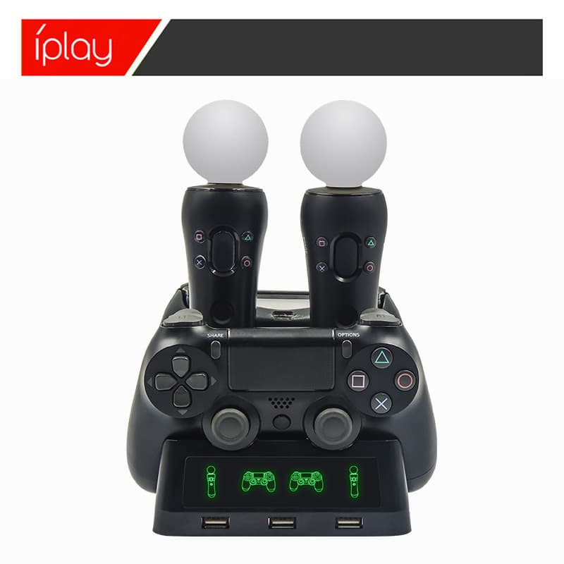 Factory PS4 Controller Charging Dock 4-in-1 Charging Station PS Move Game Controller Charger Multi-Function Charger