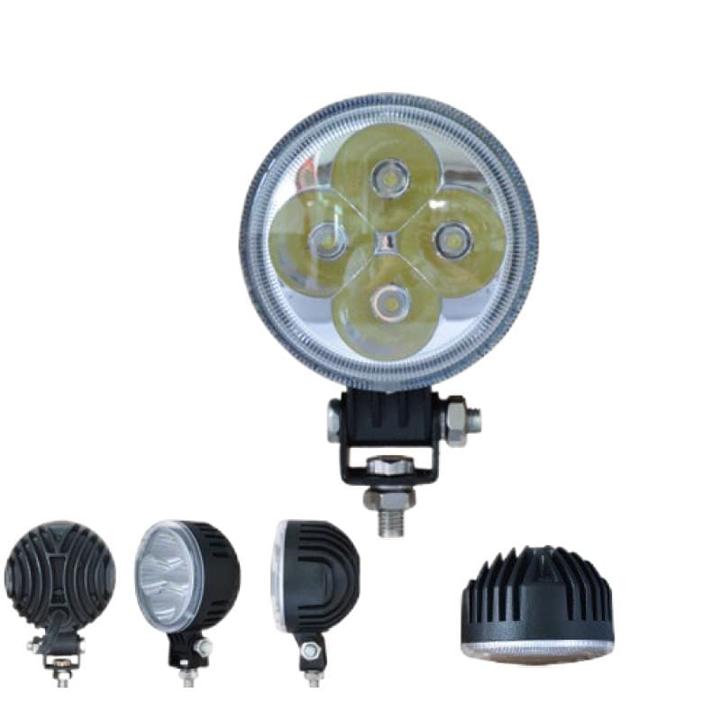 12W Small Solar Car Light Led Maintenance Work Light 3inch Engineering Machinery Auxiliary Light Driving Light Truck Light Super Bright