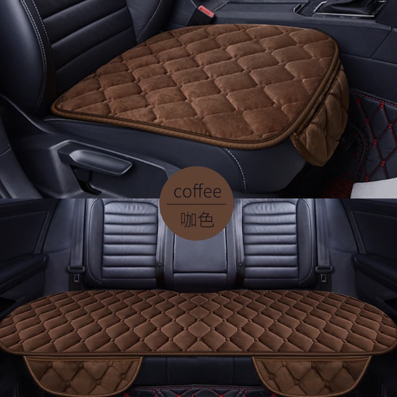 2019 New Plush Diamond Pattern Three-Piece Set Backless Anti-Slip Fur Pad Single Office Chair Cushion Manufacturer Wholesale