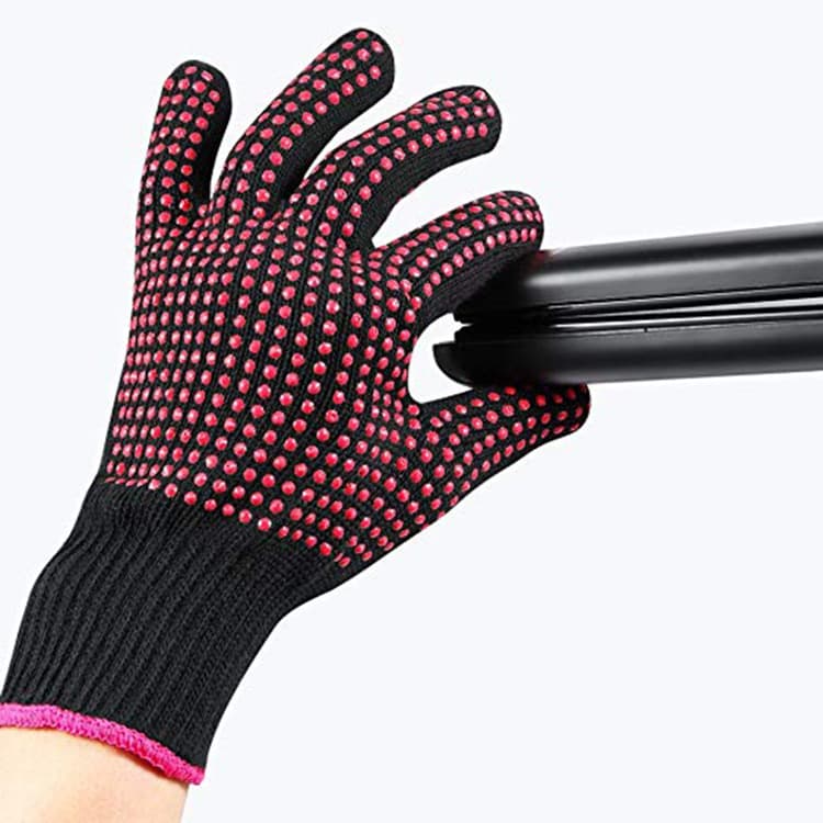 Hairdressing silicone dot insulated heat-resistant gloves 300-degree perming curling iron curling comb straightener straightening comb