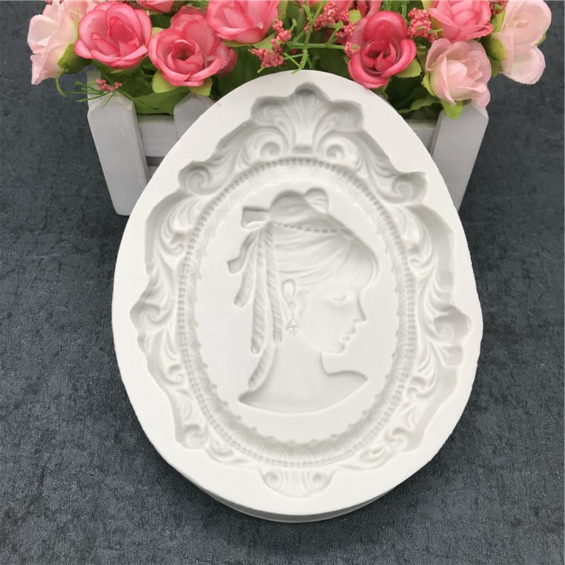 New Baking Tool European Retro Goddess Head Silicone Mold for Fondant Chocolate Cake