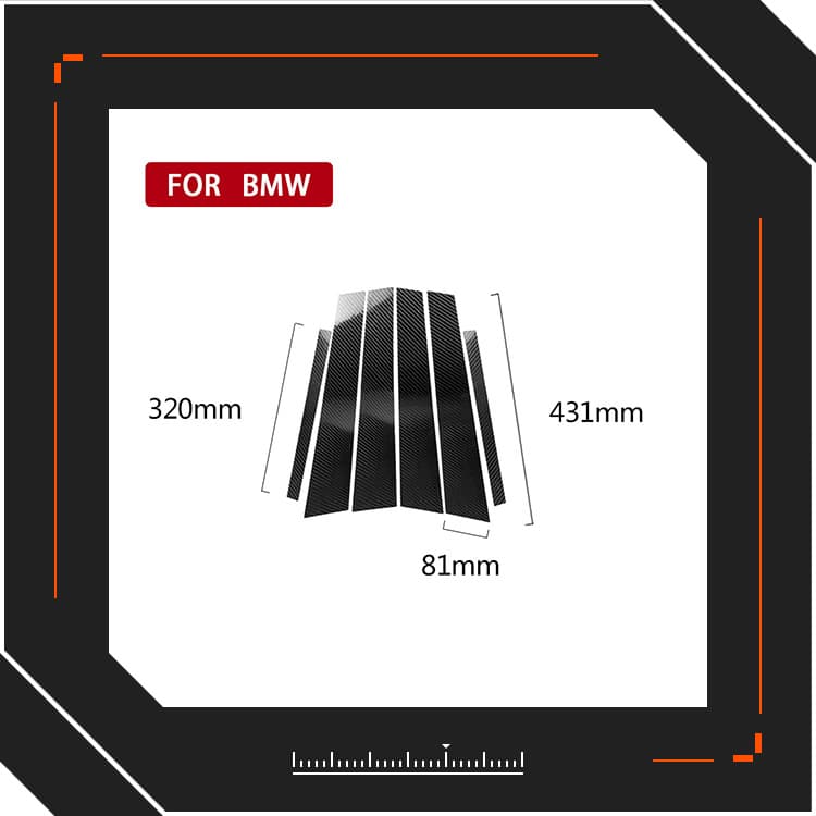 Suitable for BMW new 3 series e90 5 series GT13 series sedan X1X3X5X6 modified carbon fiber B-pillar center pillar decorative sticker