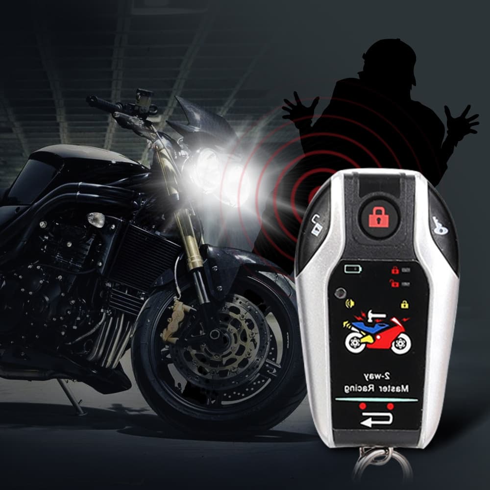 Motorcycle anti-theft device two-way alarm with microwave sensor PKE vibration sound prompt universal model