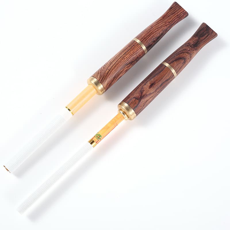 Activated Carbon Replaceable Filter Portable Detachable Wooden Cigarette Holder Handmade Wood Dual-Use Cigarette Tip