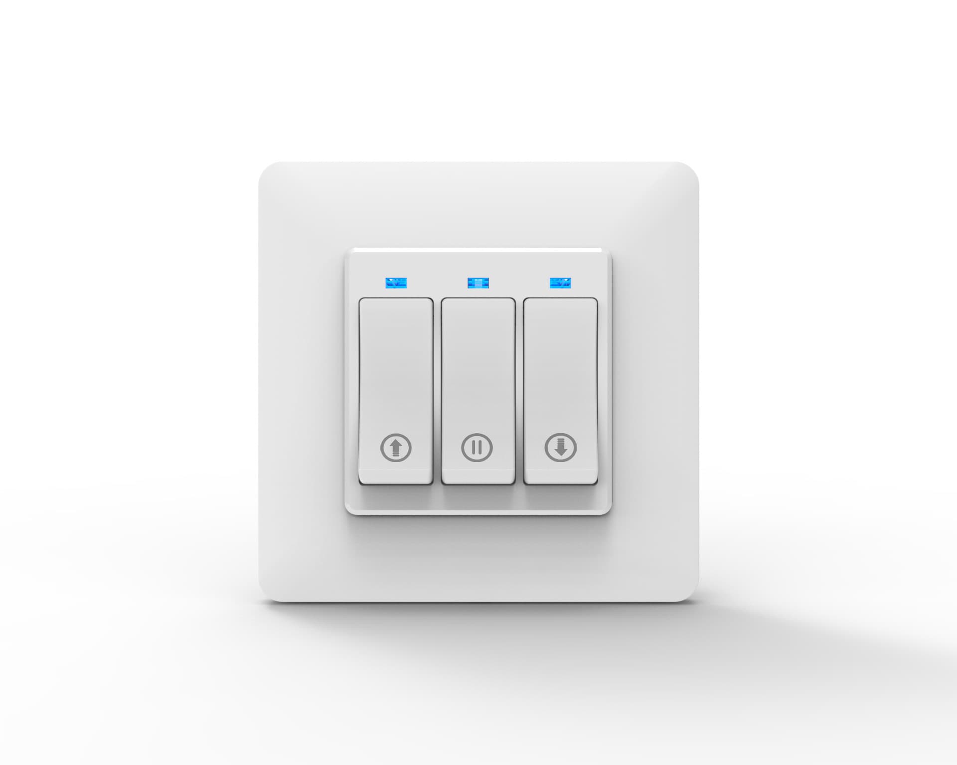 European Style Smart WIFI Curtain Switch Triple Switch Socket with Indicator Light Power Wiring Socket in Stock