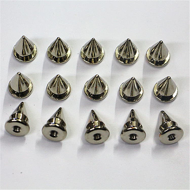 10*14 Base Bullet Head Rivets Conical Alloy Studs Screw-On DIY Leather Strap Decorative Studs Wholesale