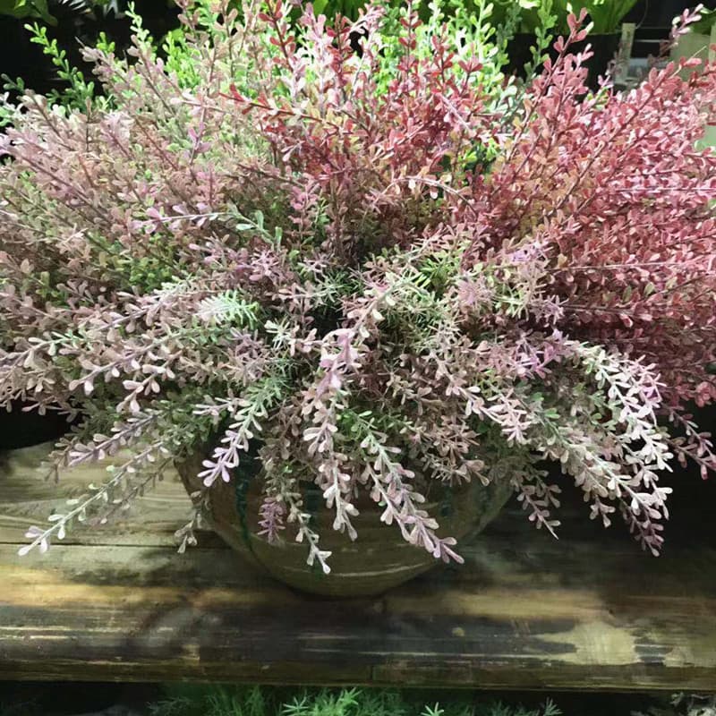 New simulated plastic multi-colored Milan grass, engineered flower box, floral arrangement decoration, green plant background wall, factory direct sales.